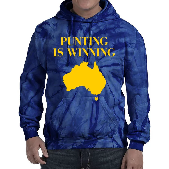 Punting Is Winning Iowa I Cheer For The Punter Tie Dye Hoodie