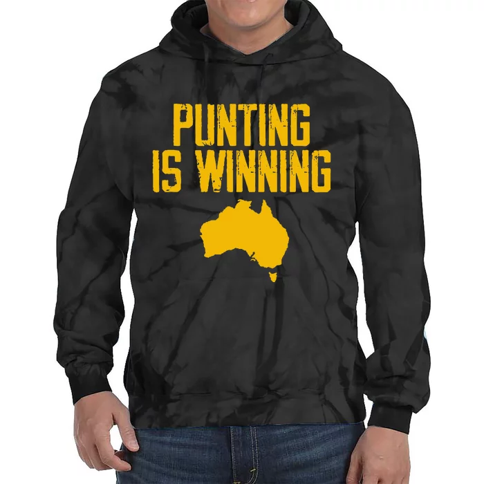 Punting Is Winning Australia Map Tie Dye Hoodie