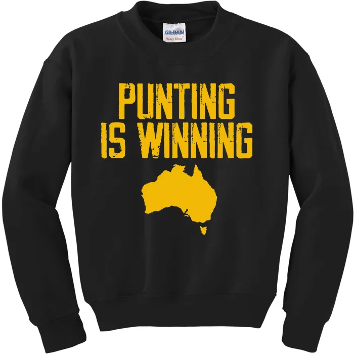 Punting Is Winning Australia Map Kids Sweatshirt