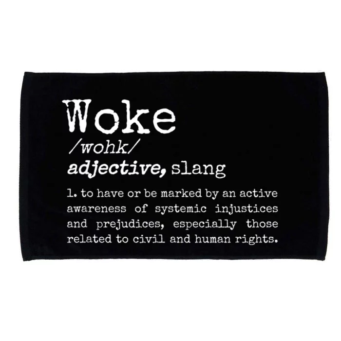 Politically Informed Woke Meaning Dictionary Definition Woke Microfiber Hand Towel