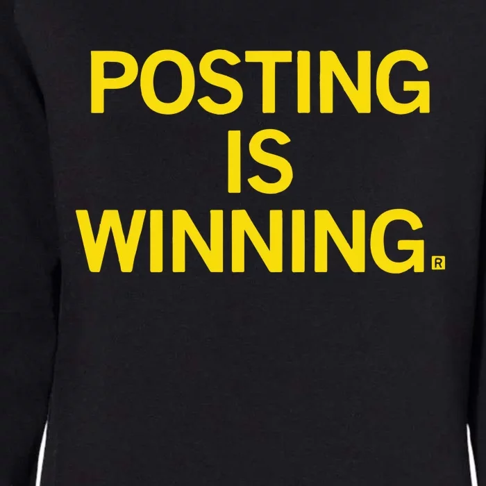 Posting Is Winning Raygunsite Womens California Wash Sweatshirt