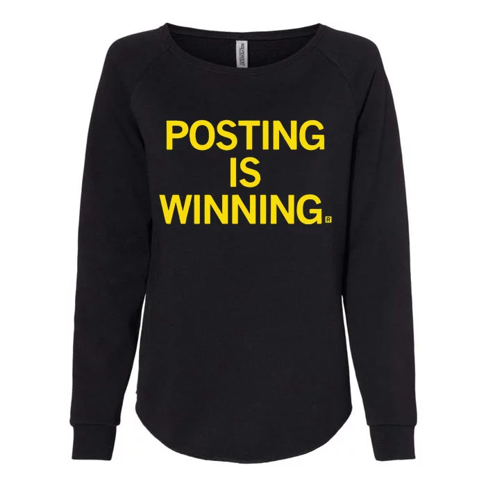 Posting Is Winning Raygunsite Womens California Wash Sweatshirt