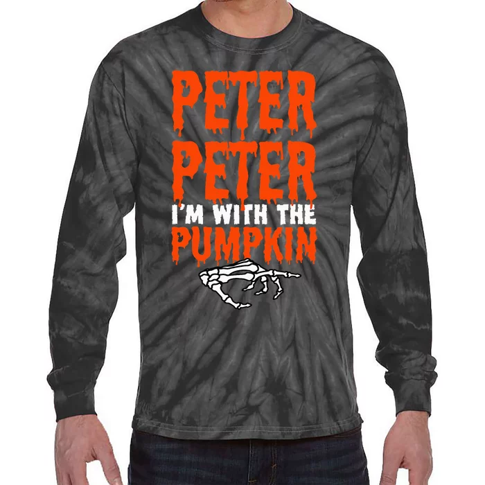 Peter IM With The Pumpkin Halloween Costume Couple Tie-Dye Long Sleeve Shirt