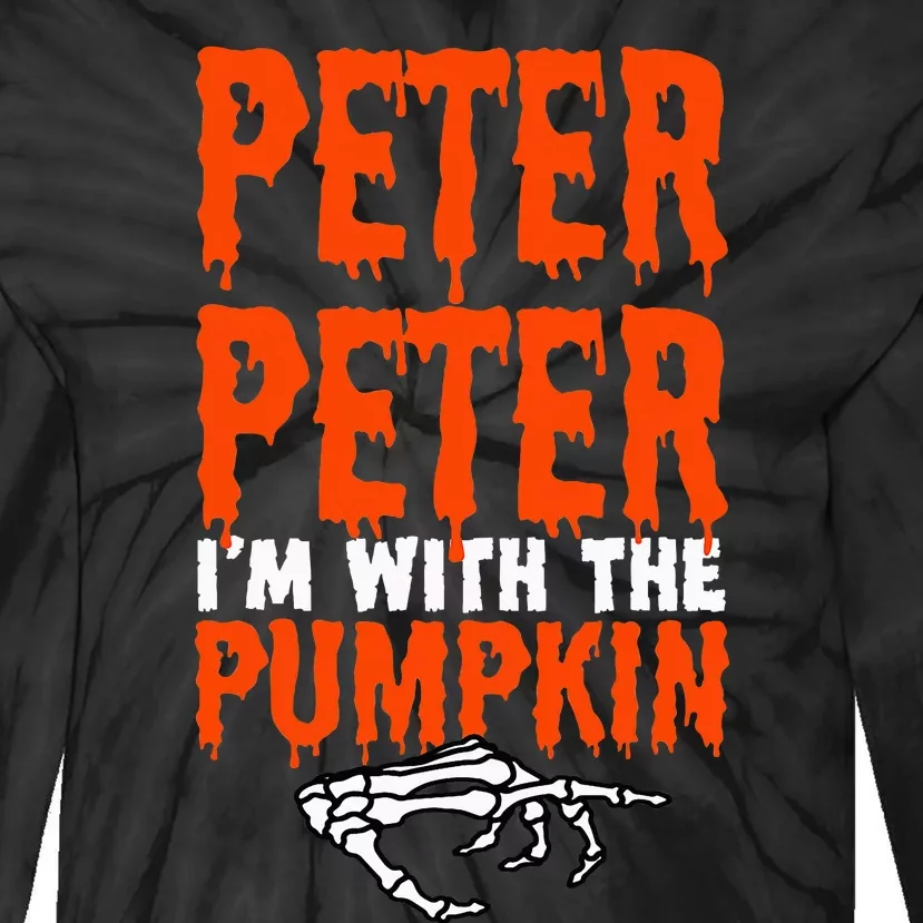 Peter IM With The Pumpkin Halloween Costume Couple Tie-Dye Long Sleeve Shirt