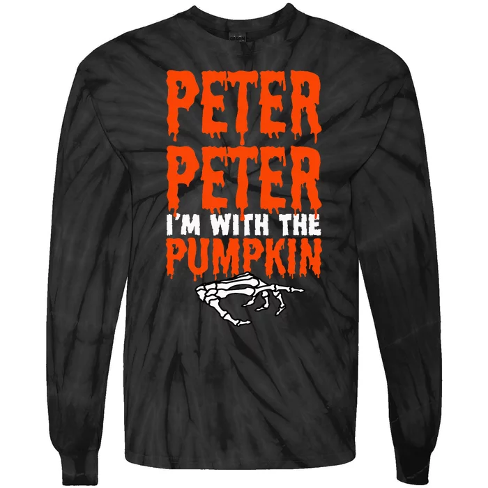 Peter IM With The Pumpkin Halloween Costume Couple Tie-Dye Long Sleeve Shirt