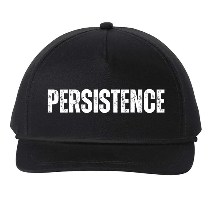 Persistence Inspirational Workout Goal Motivation Snapback Five-Panel Rope Hat