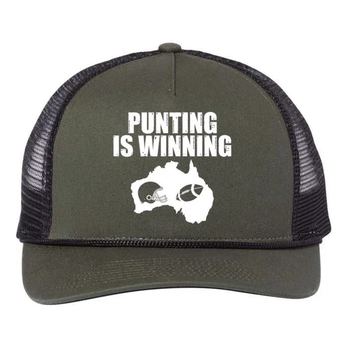 Punting Is Winning Gift Retro Rope Trucker Hat Cap