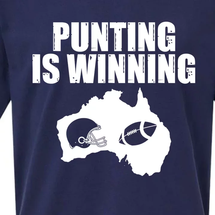 Punting Is Winning Gift Sueded Cloud Jersey T-Shirt