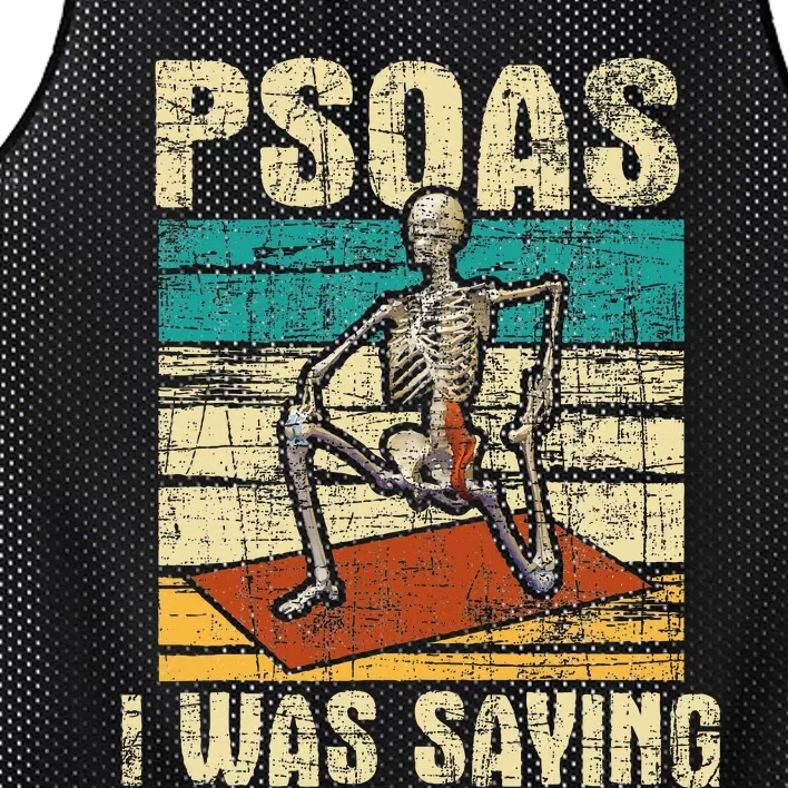 Psoas I Was Saying Massage Therapist Therapy Lmt Masseuse Mesh Reversible Basketball Jersey Tank