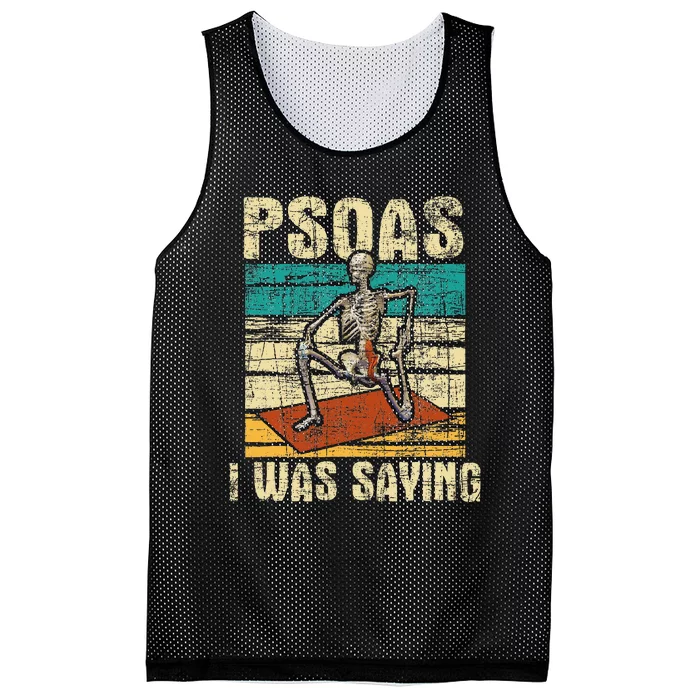 Psoas I Was Saying Massage Therapist Therapy Lmt Masseuse Mesh Reversible Basketball Jersey Tank