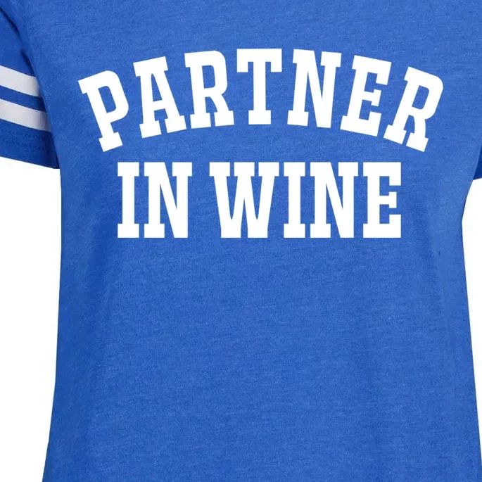 Partner In Wine Funny Wine Lover Gift Wine Night Gift Enza Ladies Jersey Football T-Shirt