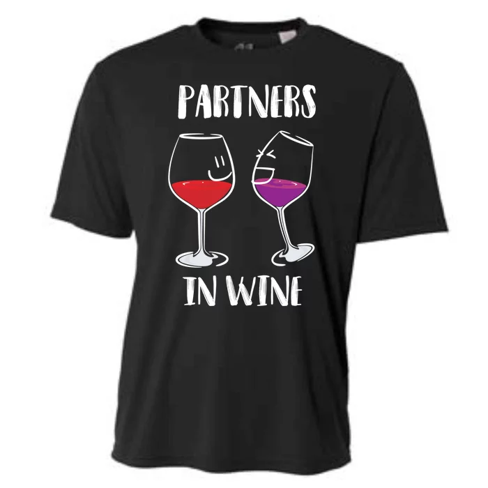 Partners In Wine Cool Wine Ers Gift Meaningful Gift Cooling Performance Crew T-Shirt