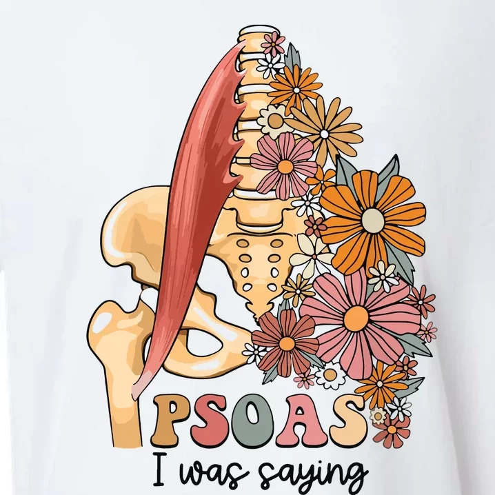 Psoas I Was Saying Physical Therapist Funny Yoga Sueded Cloud Jersey T-Shirt