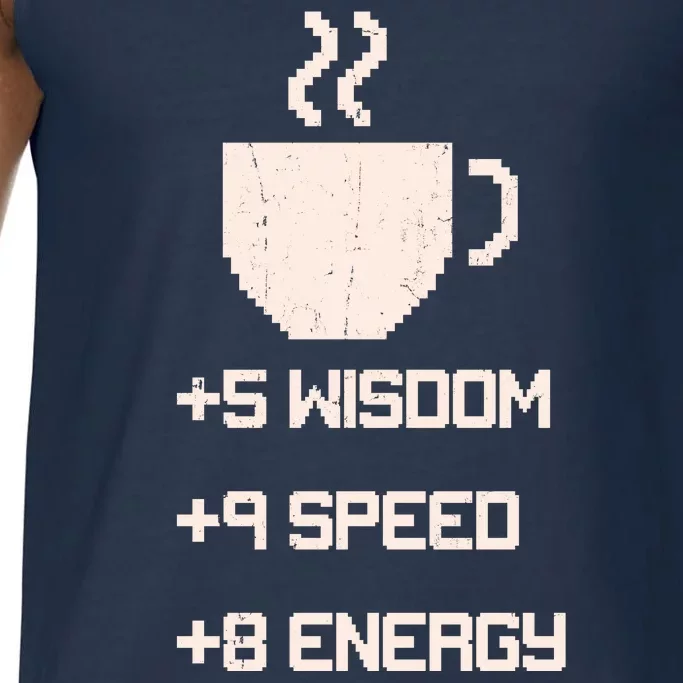 Pixel Coffee Power Up Wisdom Speed Energy Comfort Colors® Tank Top