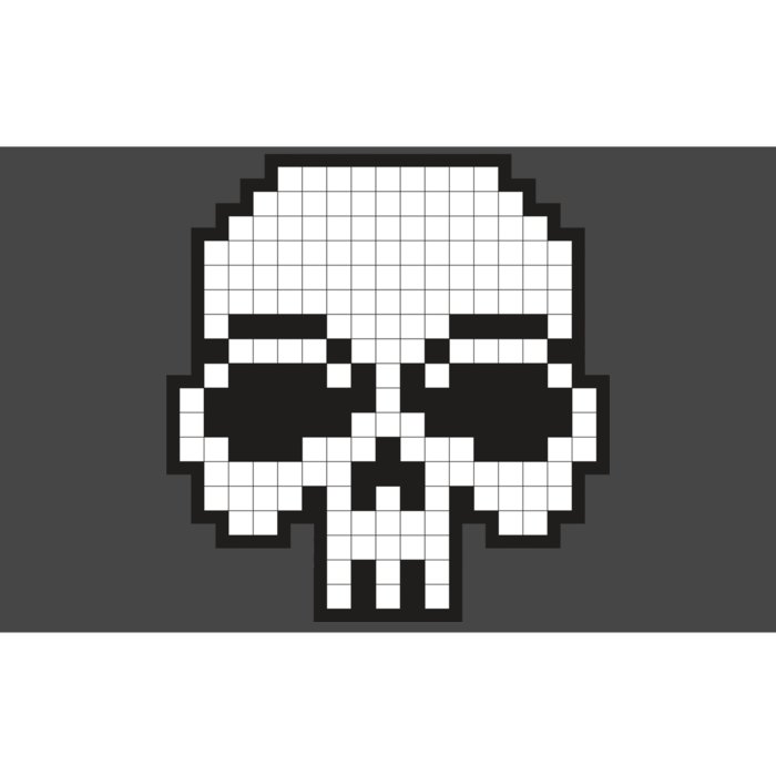 Pixel Video Game Death Skull Bumper Sticker