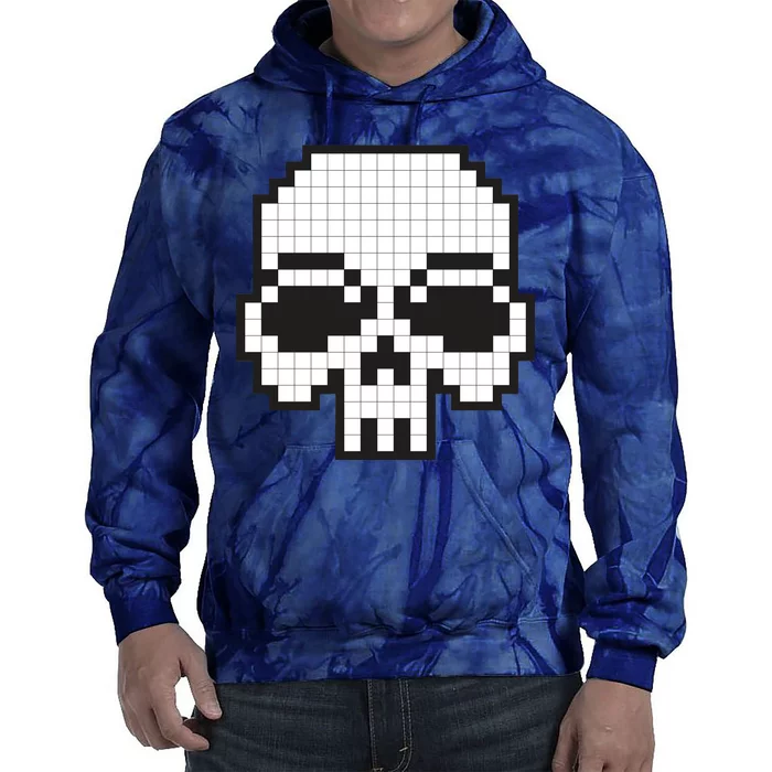 Pixel Video Game Death Skull Tie Dye Hoodie