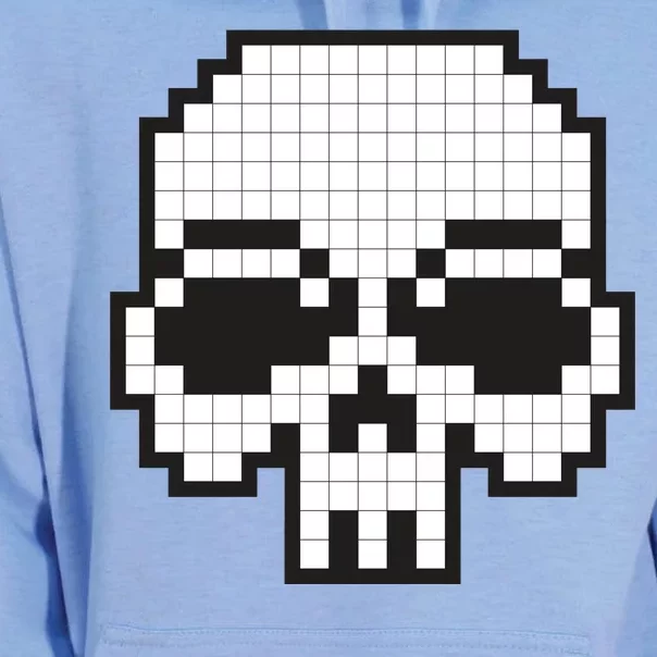 Pixel Video Game Death Skull Unisex Surf Hoodie