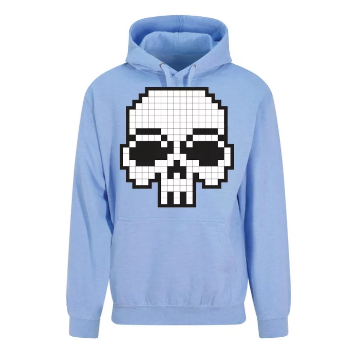 Pixel Video Game Death Skull Unisex Surf Hoodie