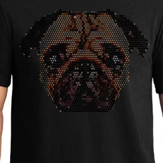 Pixelated Pug Dog Pajama Set