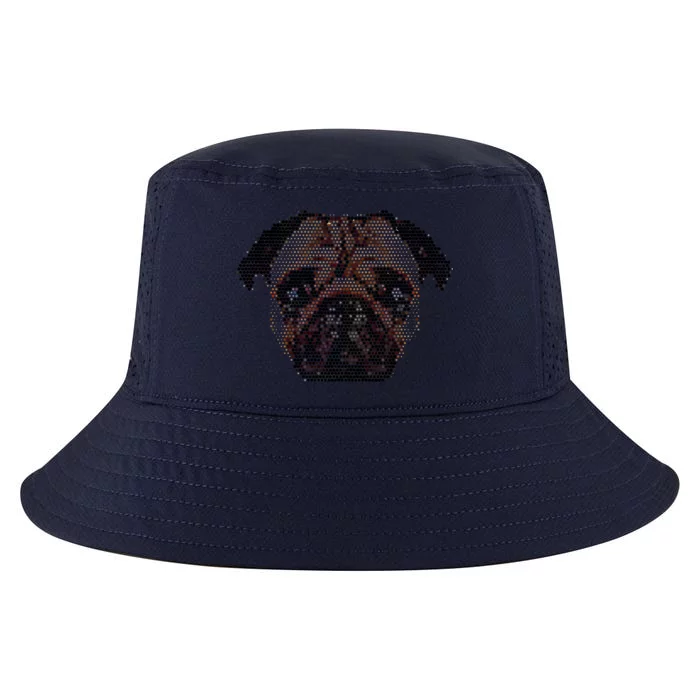 Pixelated Pug Dog Cool Comfort Performance Bucket Hat