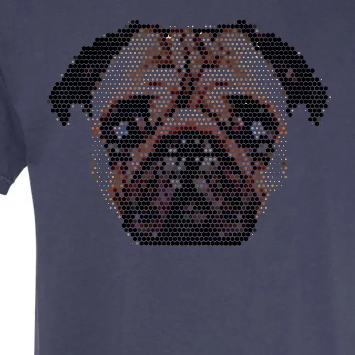 Pixelated Pug Dog Garment-Dyed Heavyweight T-Shirt