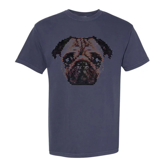 Pixelated Pug Dog Garment-Dyed Heavyweight T-Shirt