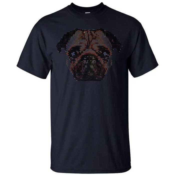 Pixelated Pug Dog Tall T-Shirt