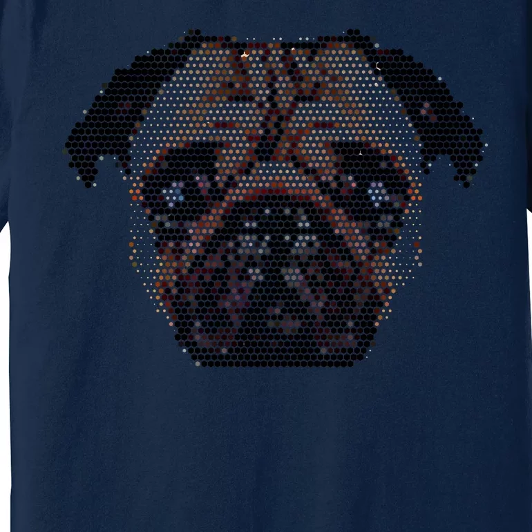 Pixelated Pug Dog Premium T-Shirt