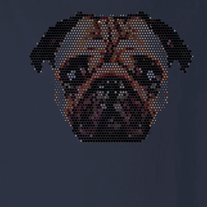 Pixelated Pug Dog Toddler Long Sleeve Shirt