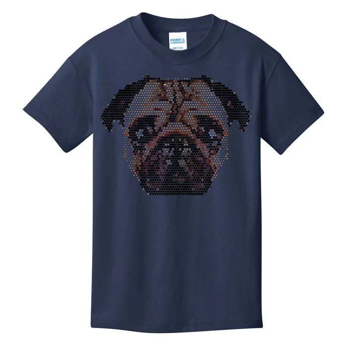 Pixelated Pug Dog Kids T-Shirt