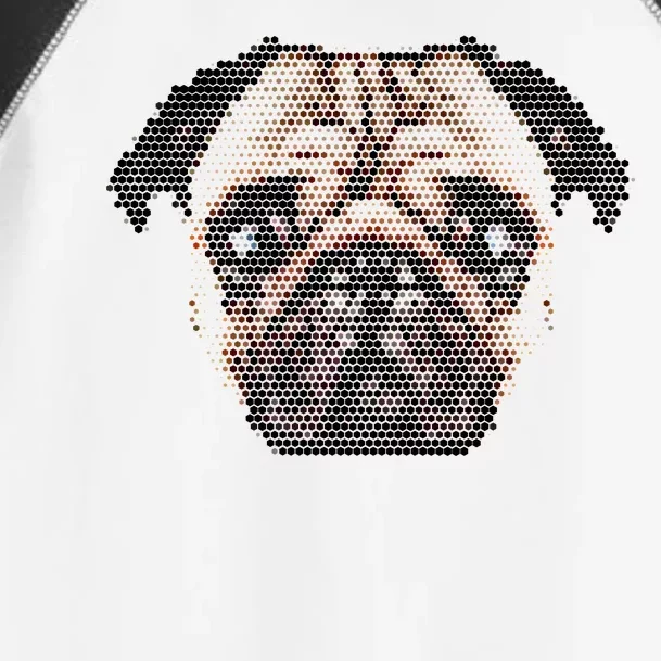 Pixelated Pug Dog Toddler Fine Jersey T-Shirt