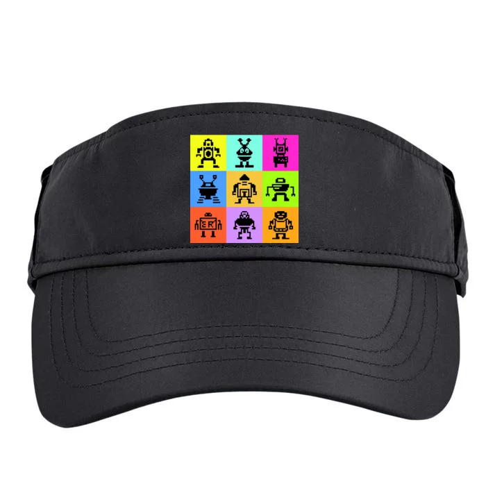 Pixelated Robot Collection Adult Drive Performance Visor