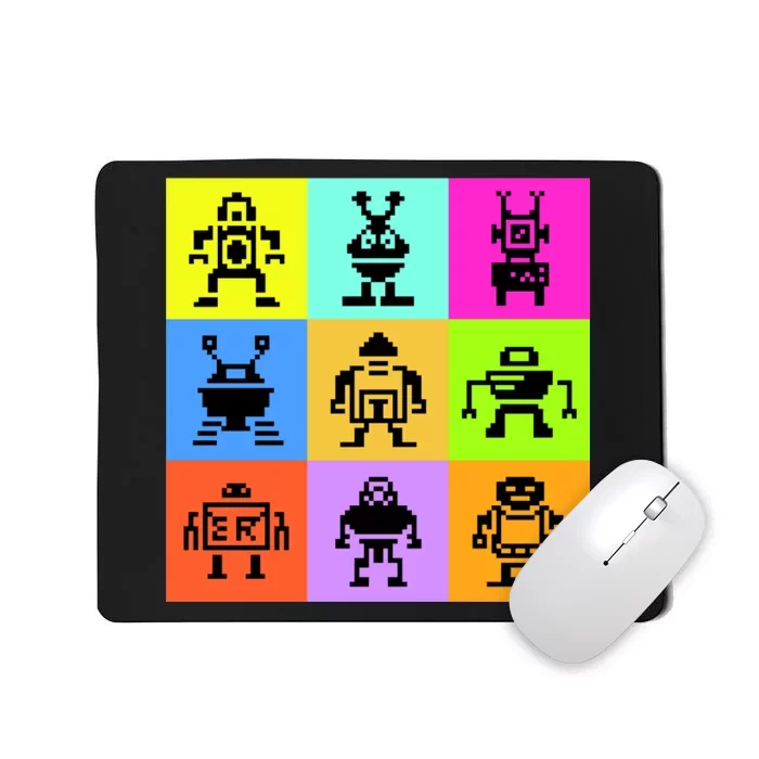 Pixelated Robot Collection Mousepad