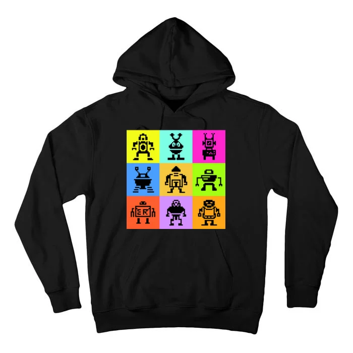 Pixelated Robot Collection Tall Hoodie