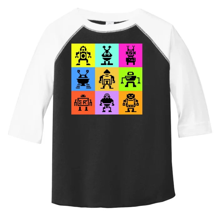 Pixelated Robot Collection Toddler Fine Jersey T-Shirt