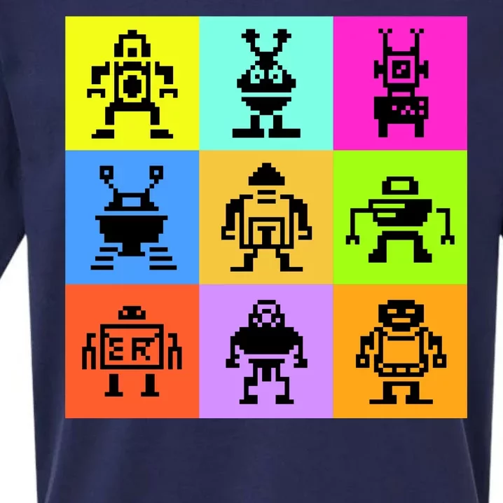 Pixelated Robot Collection Sueded Cloud Jersey T-Shirt