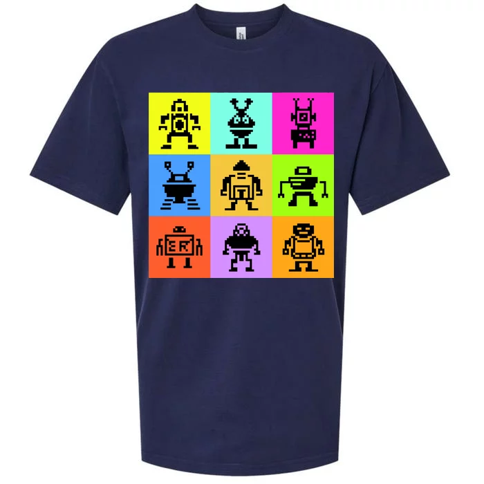 Pixelated Robot Collection Sueded Cloud Jersey T-Shirt