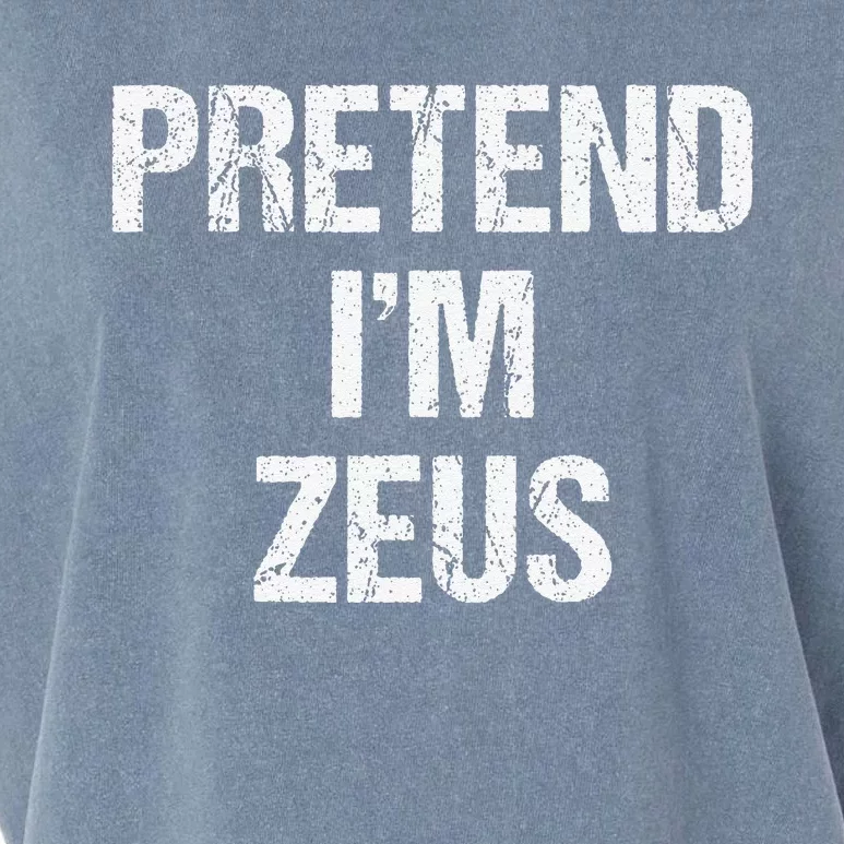 Pretend Im Zeus Costume Greek God Halloween Party Garment-Dyed Women's Muscle Tee