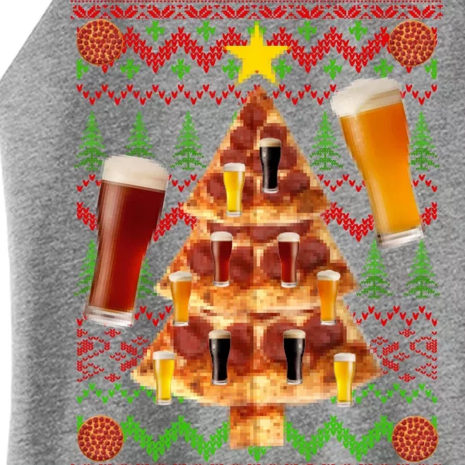 Pizza and Beer Ugly Christmas Sweater Women’s Perfect Tri Rocker Tank