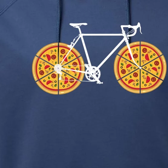 Pizza Bicycle Performance Fleece Hoodie