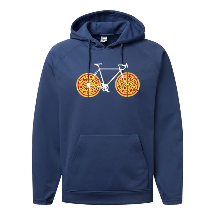 Pizza Bicycle Performance Fleece Hoodie