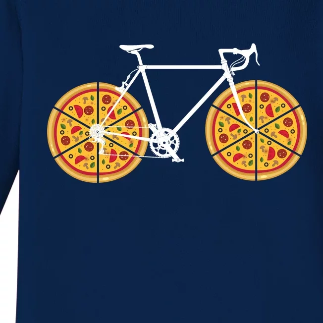 Pizza Bicycle Baby Long Sleeve Bodysuit