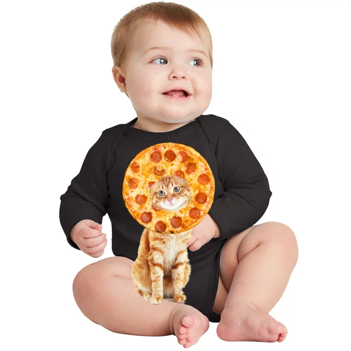 Pizza Cat Baby Long Sleeve Bodysuit