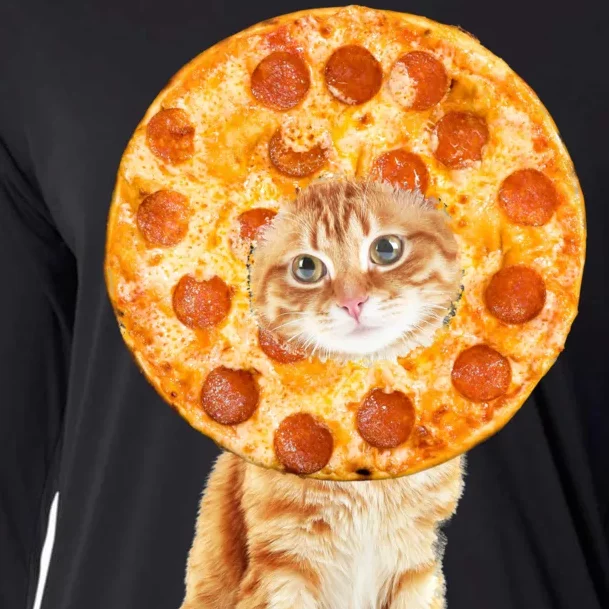 Pizza Cat Cooling Performance Long Sleeve Crew