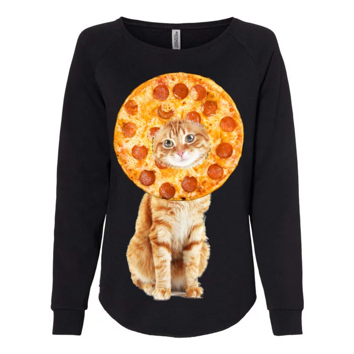 Pizza Cat Womens California Wash Sweatshirt