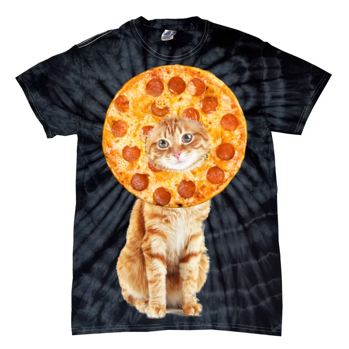 Pizza Cat Tie-Dye T-Shirt