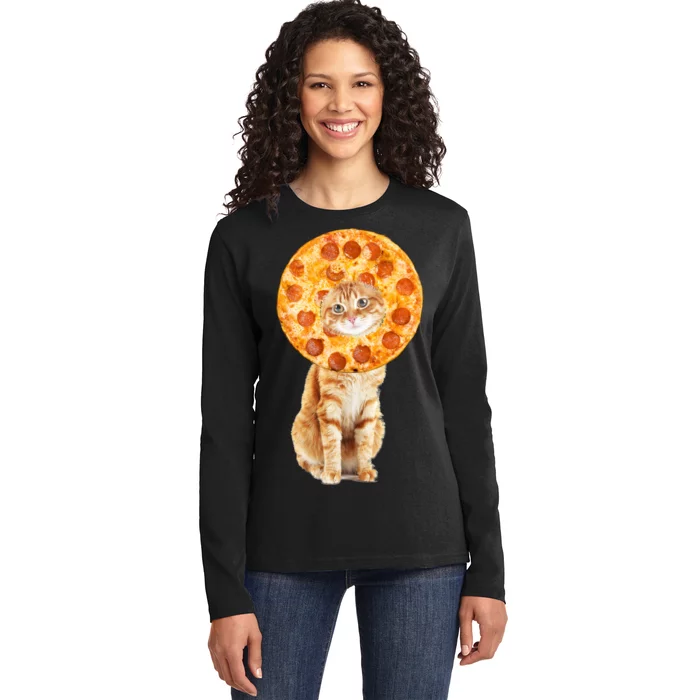 Pizza Cat Ladies Long Sleeve Shirt