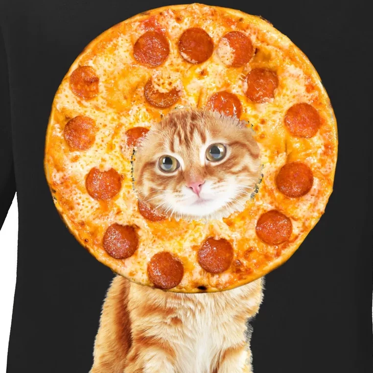 Pizza Cat Ladies Long Sleeve Shirt