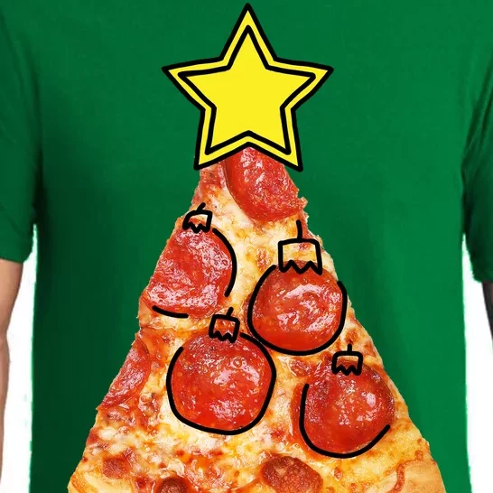 Pizza Christmas Tree Star Pajama Set