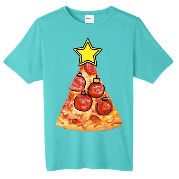 Pizza Christmas Tree Star ChromaSoft Performance T-Shirt